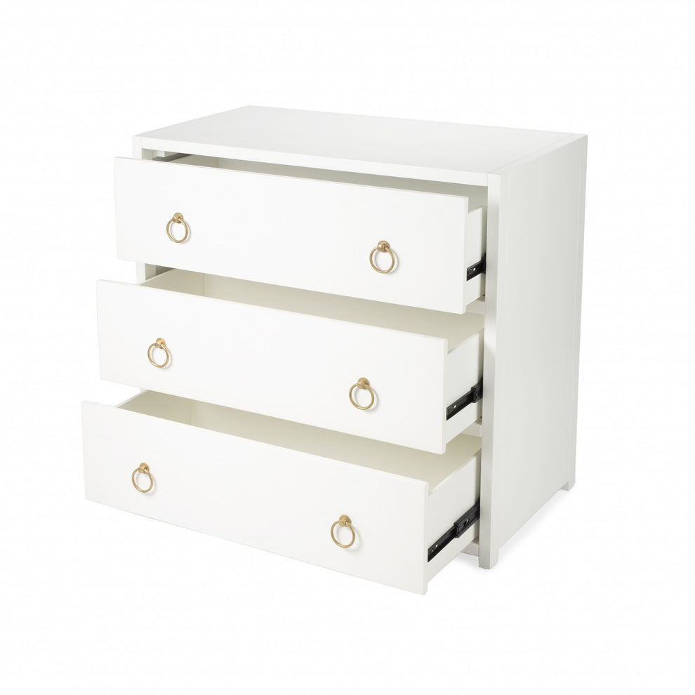 Lark Navy Blue 3 Drawer Chest By Homeroots | Drawers | Modishstore - 8