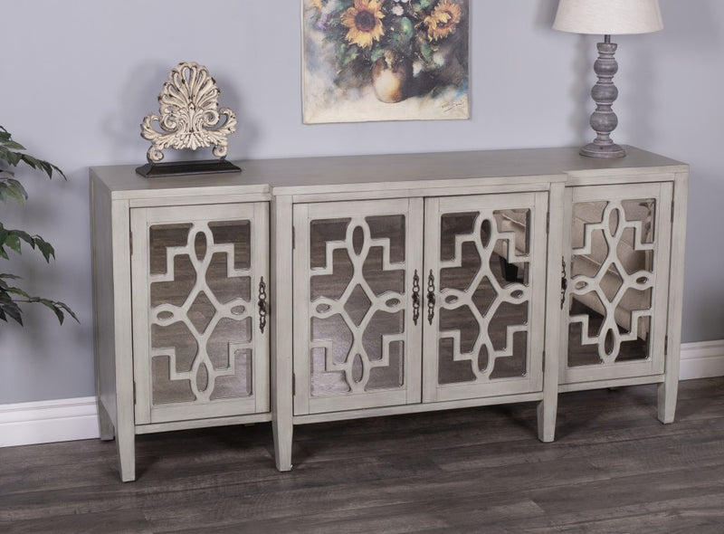 Giovanna Olive Gray Mirrored Sideboard By Homeroots | Cabinets | Modishstore