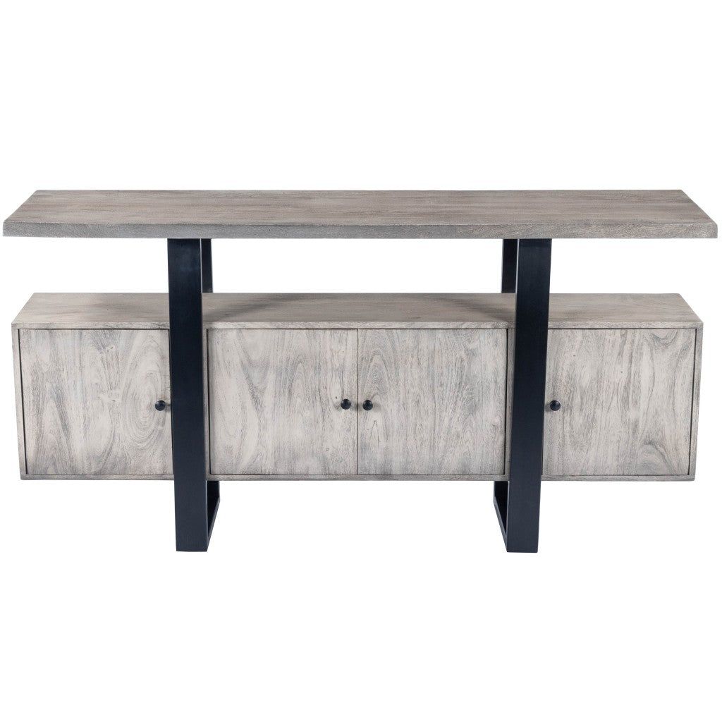 Raitis Gray Wood & Metal Sideboard By Homeroots | Cabinets | Modishstore