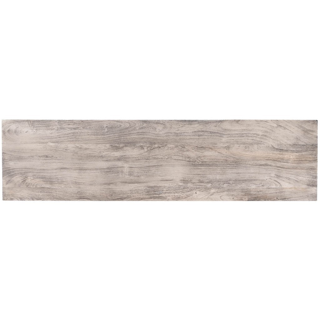 Raitis Gray Wood & Metal Sideboard By Homeroots | Cabinets | Modishstore - 5