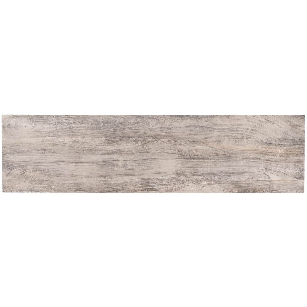 Raitis Gray Wood & Metal Sideboard By Homeroots | Cabinets | Modishstore - 5