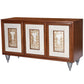 Shelly Leather & Capiz Shell Inlay Sideboard By Homeroots | Cabinets | Modishstore - 2