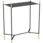 Moderna Black and Gold Accent Side Table By Homeroots | End Tables | Modishstore