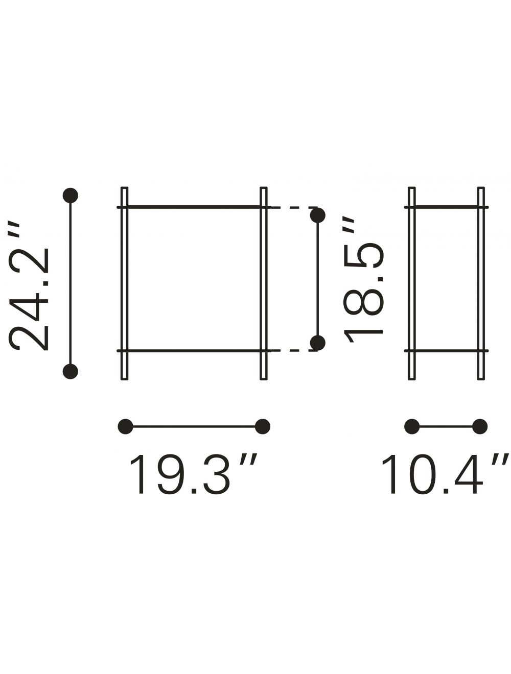 Moderna Black and Gold Accent Side Table By Homeroots | End Tables | Modishstore - 8