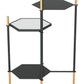 27" Gold And Black Glass End Table With Two Shelves By Homeroots | End Tables | Modishstore - 7