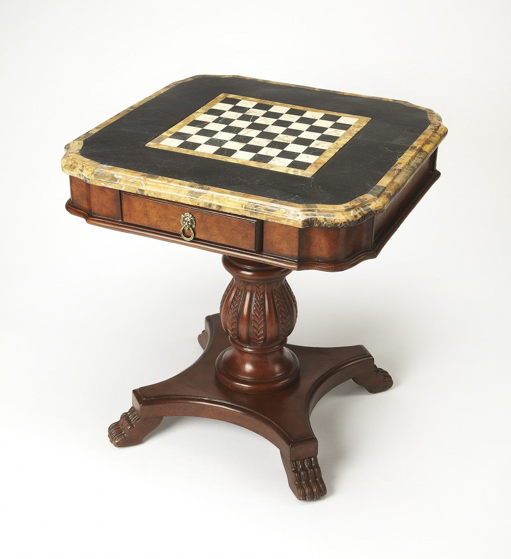 Fossil Stone Game Table By Homeroots - 389883 | Coffee Tables | Modishstore