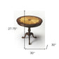 Traditional Cherry Round Pedestal Table By Homeroots