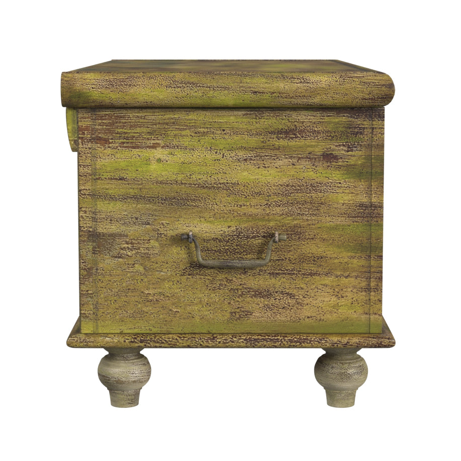 Mesa Carved Wooden Trunk Coffee Table By Homeroots | Cabinets | Modishstore - 3