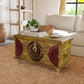 Mesa Carved Wooden Trunk Coffee Table By Homeroots