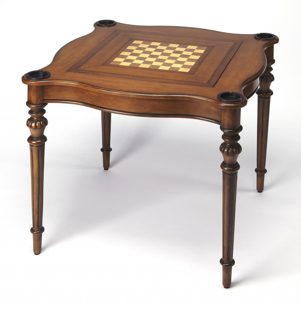 Antique Cherry Multi Game Table By Homeroots - 389893 | Coffee Tables | Modishstore