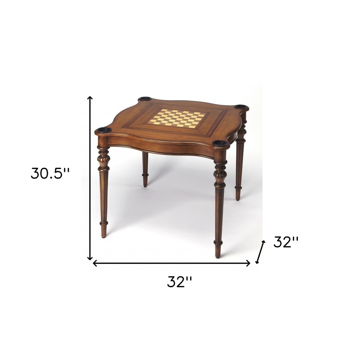 Antique Cherry Multi Game Table By Homeroots - 389893 | Coffee Tables | Modishstore - 6