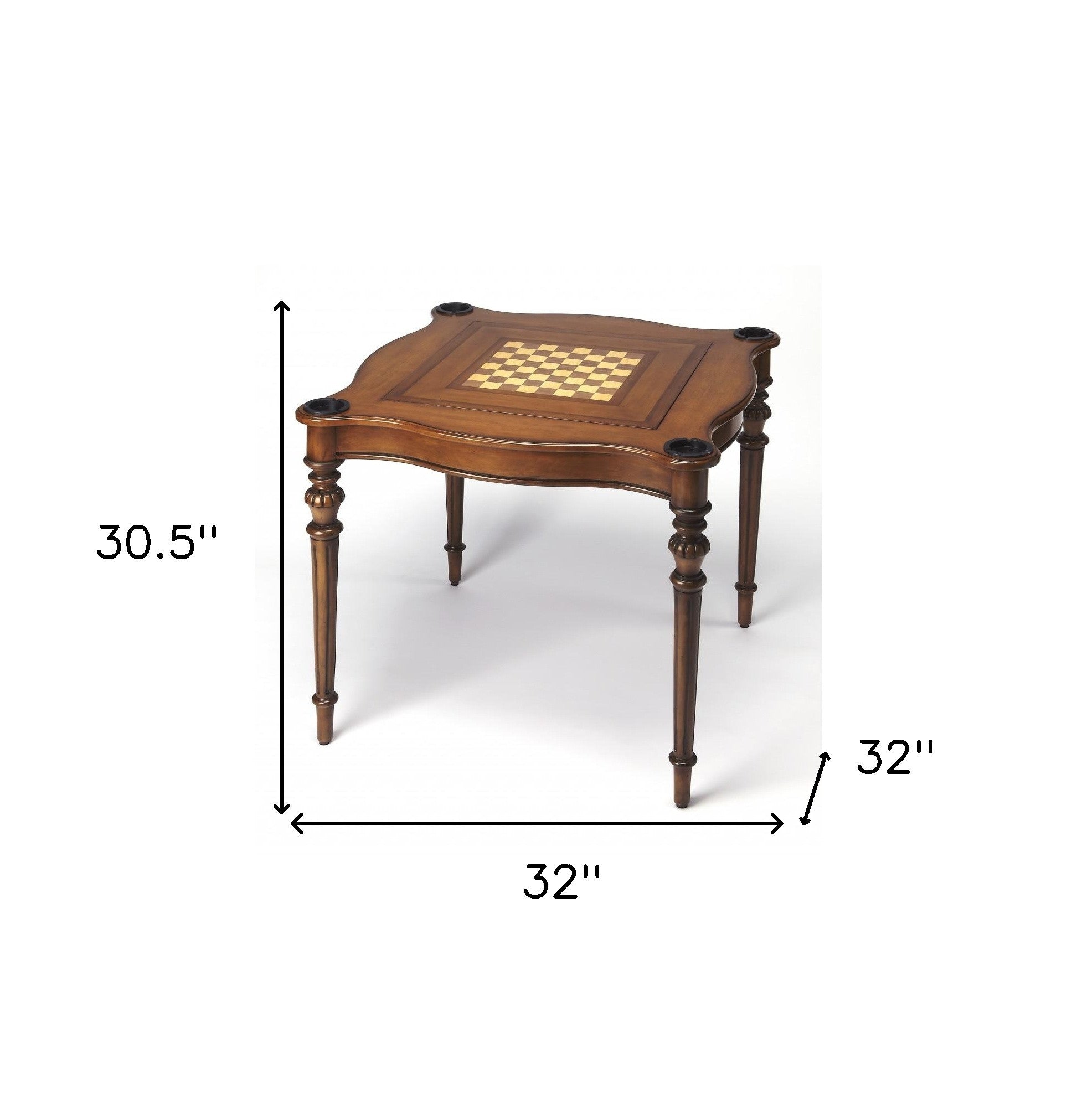 Antique Cherry Multi Game Table By Homeroots - 389893 | Coffee Tables | Modishstore - 6