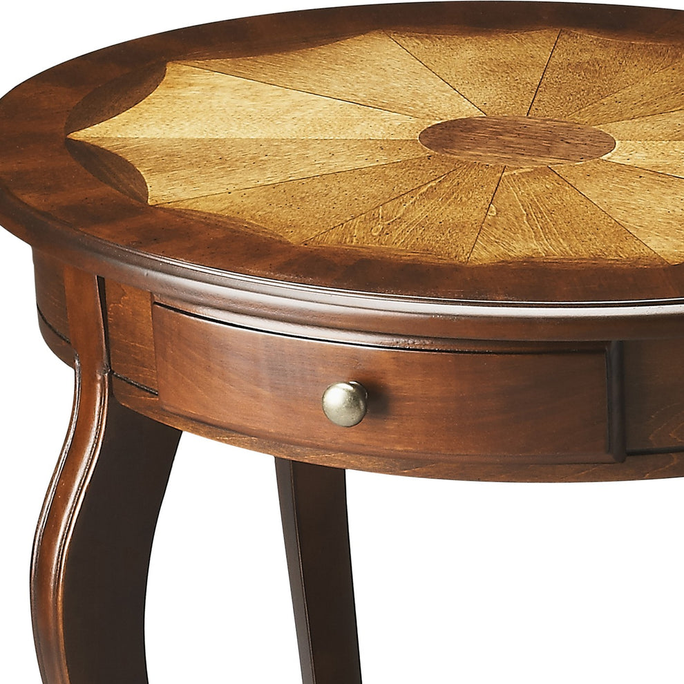 Traditional Cherry Oval Accent Table By Homeroots | Accent Tables | Modishstore - 2
