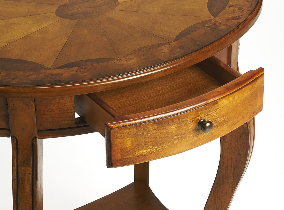 Olive Ash Burl Oval Accent Table By Homeroots | Coffee Tables | Modishstore - 8