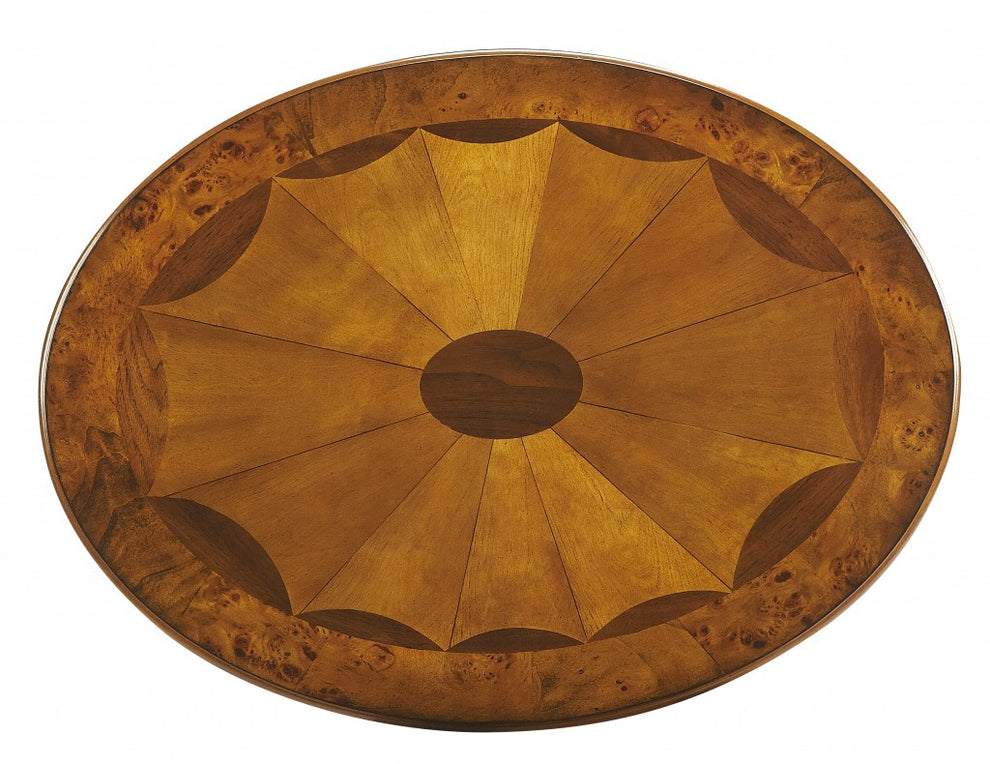 Olive Ash Burl Oval Accent Table By Homeroots | Coffee Tables | Modishstore - 3