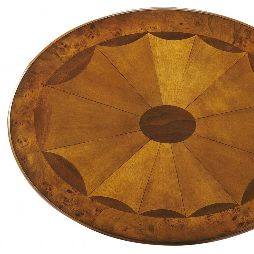 Olive Ash Burl Oval Accent Table By Homeroots | Coffee Tables | Modishstore - 4