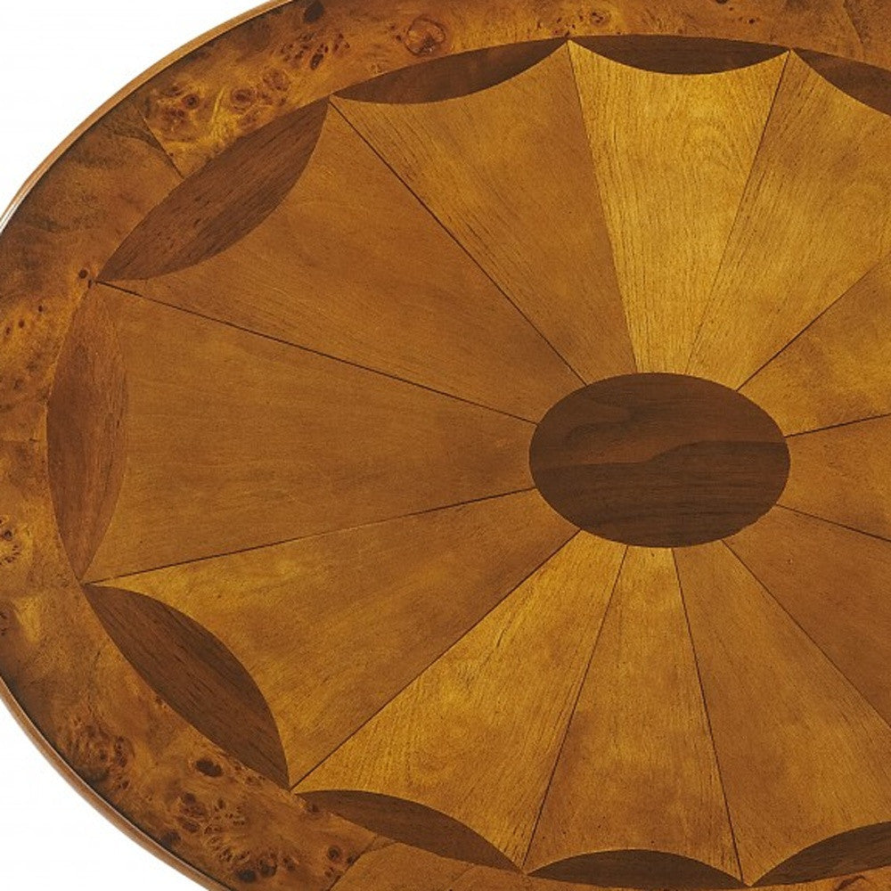 Olive Ash Burl Oval Accent Table By Homeroots | Coffee Tables | Modishstore - 6