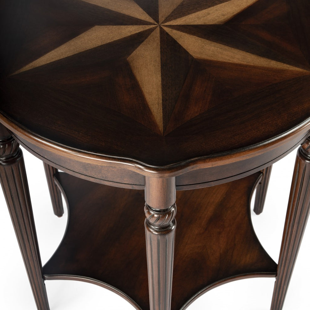 Traditional Cherry Accent Table By Homeroots | Accent Tables | Modishstore - 6