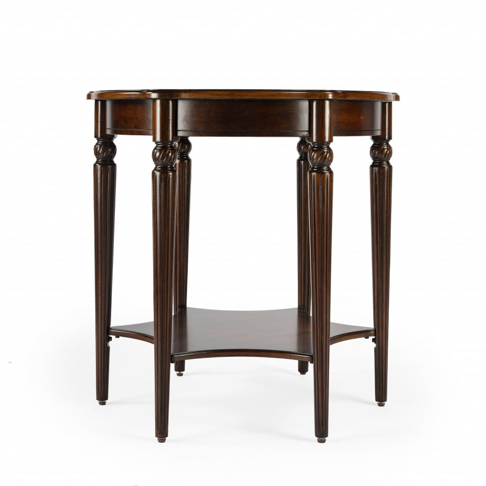 Traditional Cherry Accent Table By Homeroots | Accent Tables | Modishstore - 3