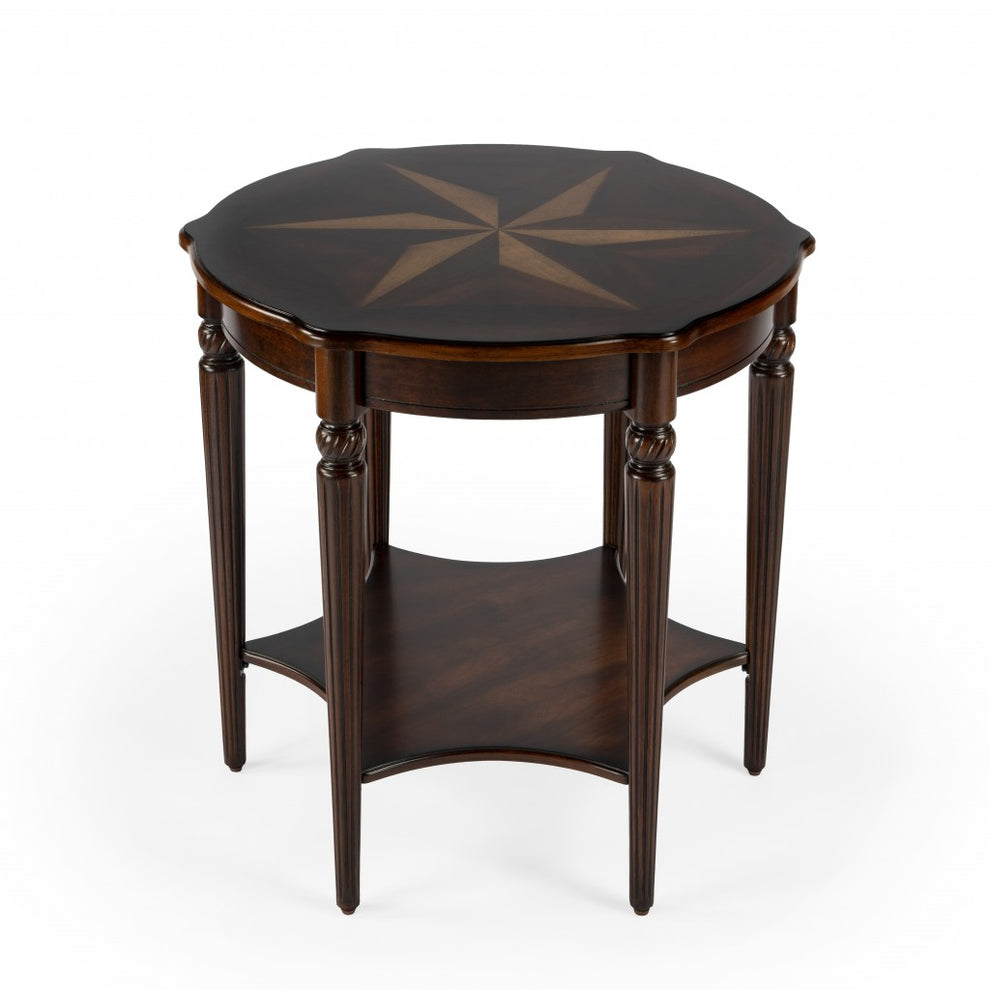 Traditional Cherry Accent Table By Homeroots | Accent Tables | Modishstore - 4