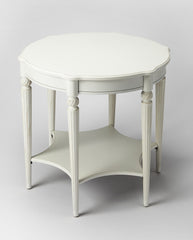 Cottage White Accent Table By Homeroots