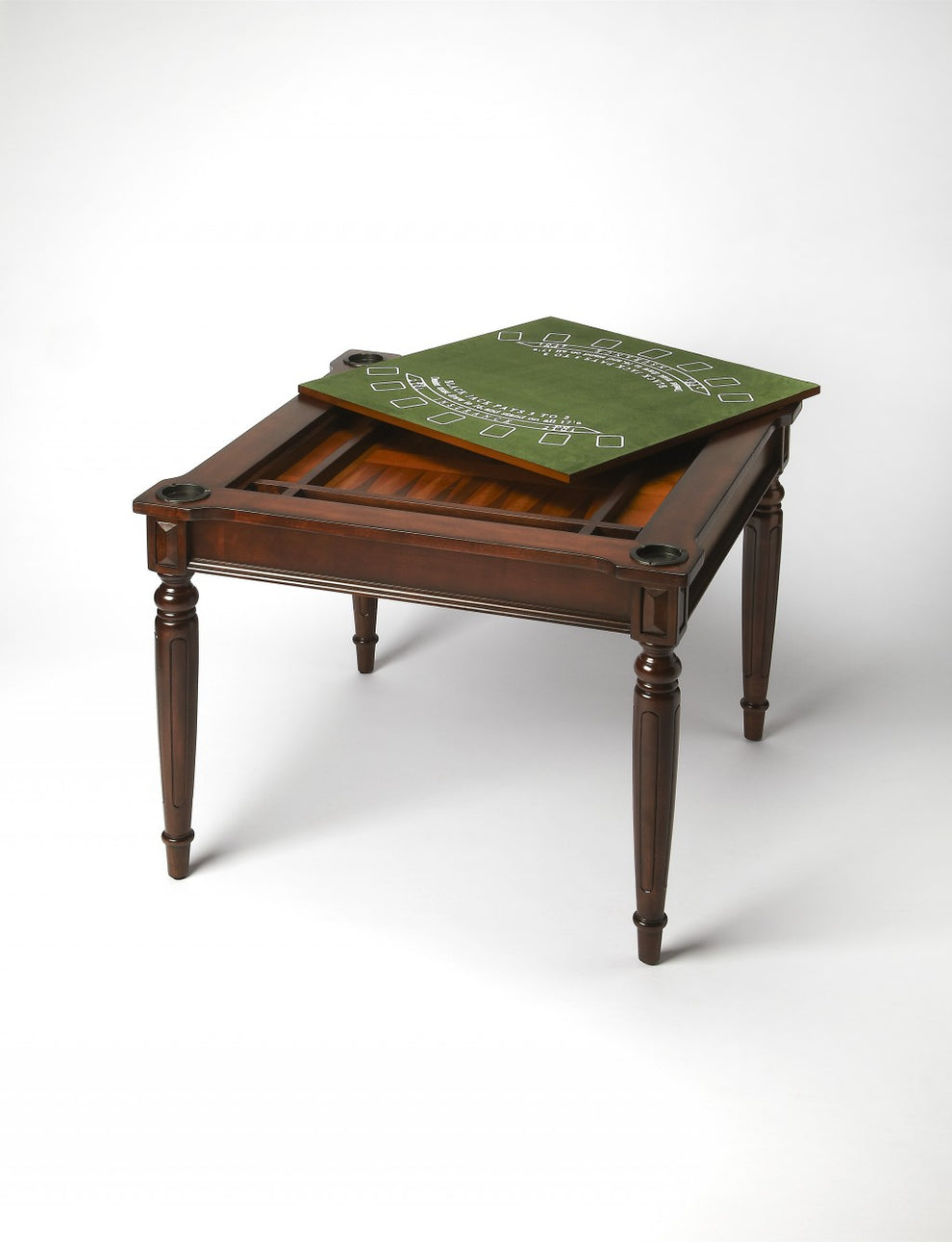 Traditional Cherry Multi Game Table By Homeroots | Side Tables | Modishstore - 2