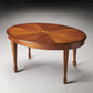 Olive Ash Burl Oval Coffee Table By Homeroots