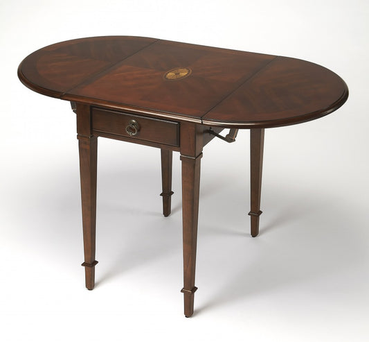 Traditional Cherry Drop Leaf Table By Homeroots | Accent Tables | Modishstore