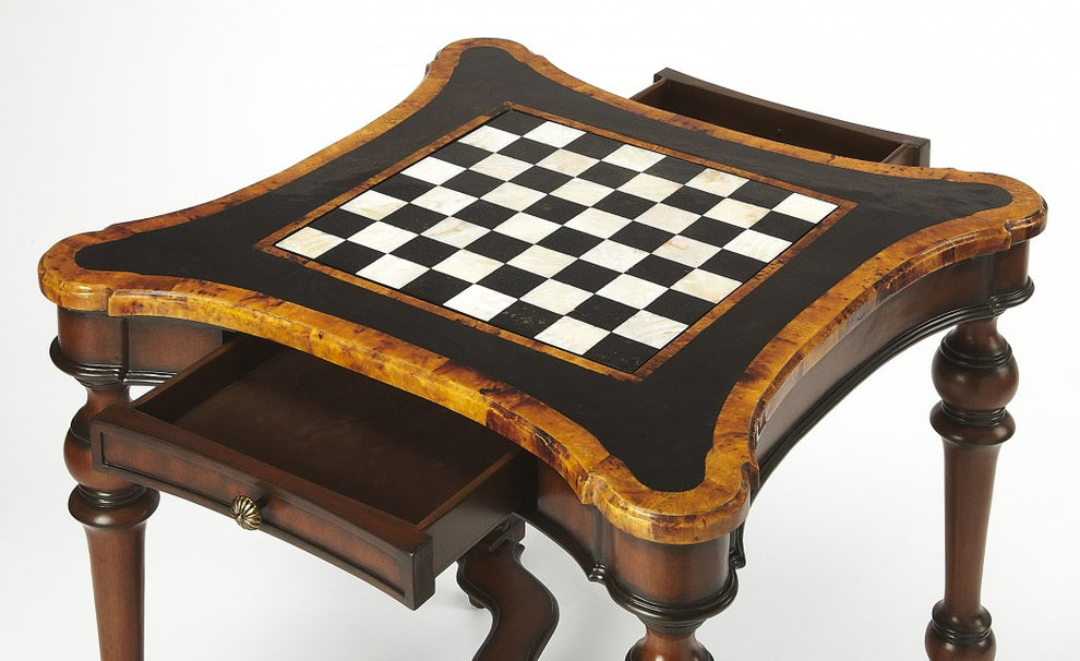 Stone Game Table By Homeroots | Accent Tables | Modishstore - 2