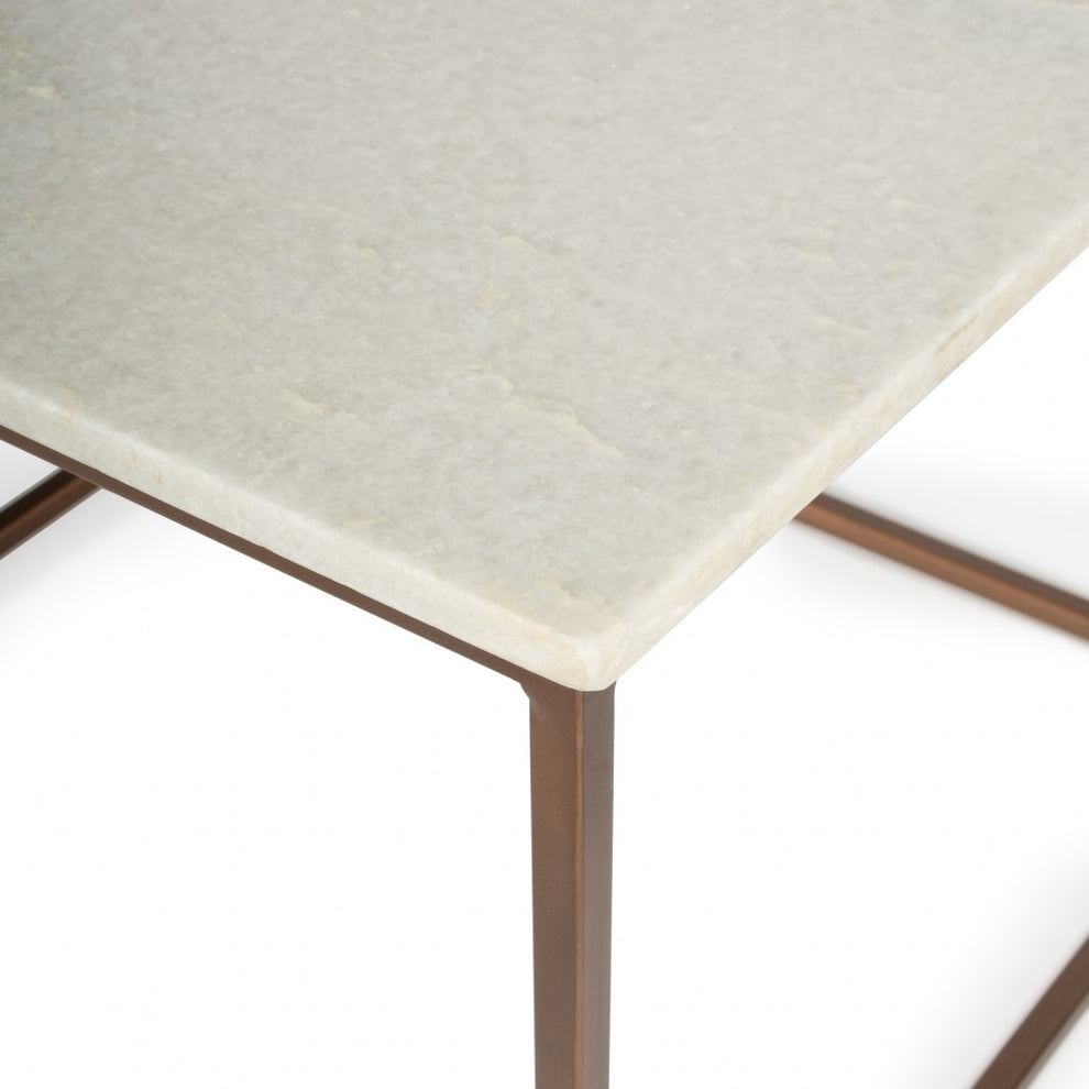 Marble and Metal Coffee Table By Homeroots | Coffee Tables | Modishstore - 6