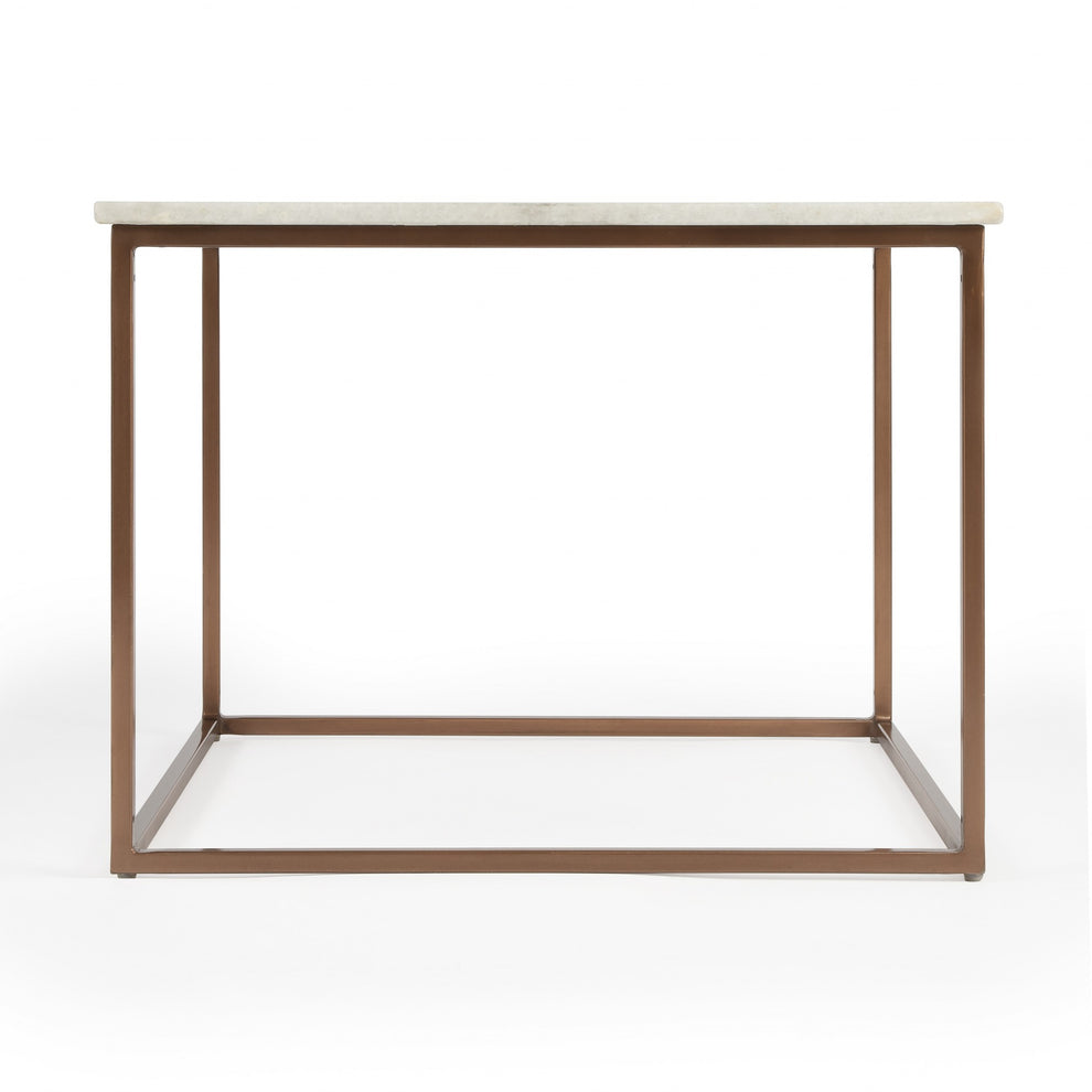 Marble and Metal Coffee Table By Homeroots | Coffee Tables | Modishstore - 3