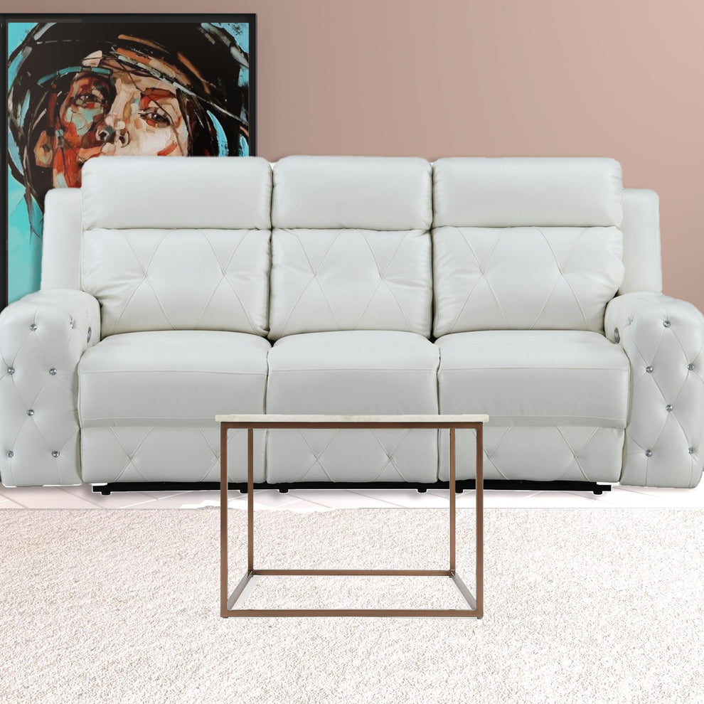 Marble and Metal Coffee Table By Homeroots | Coffee Tables | Modishstore - 5
