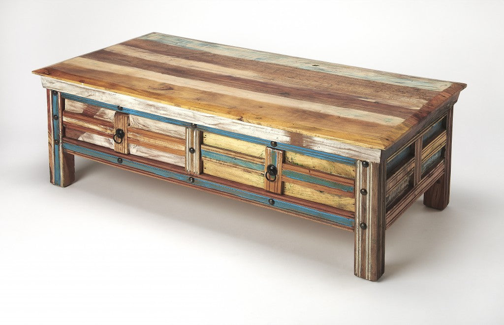 Rustic Painted Coffee Table By Homeroots | Coffee Tables | Modishstore