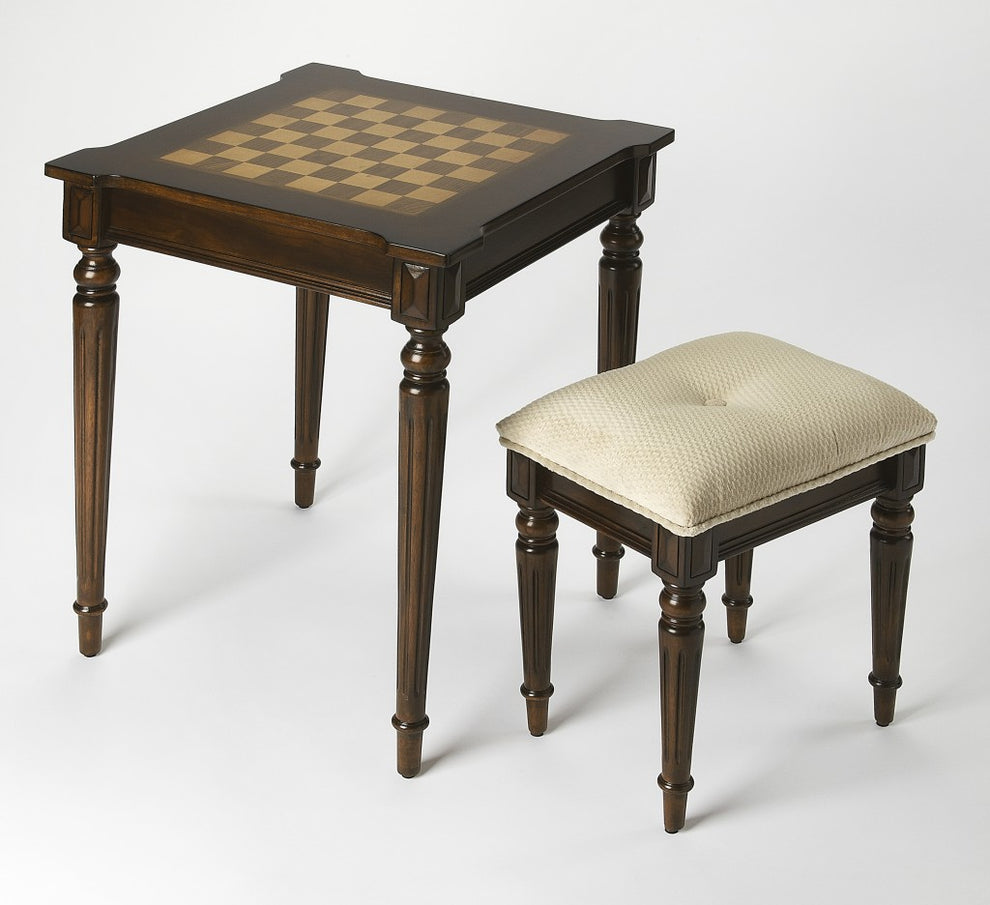 Traditional Cherry Game Table By Homeroots - 389929 | Coffee Tables | Modishstore - 5