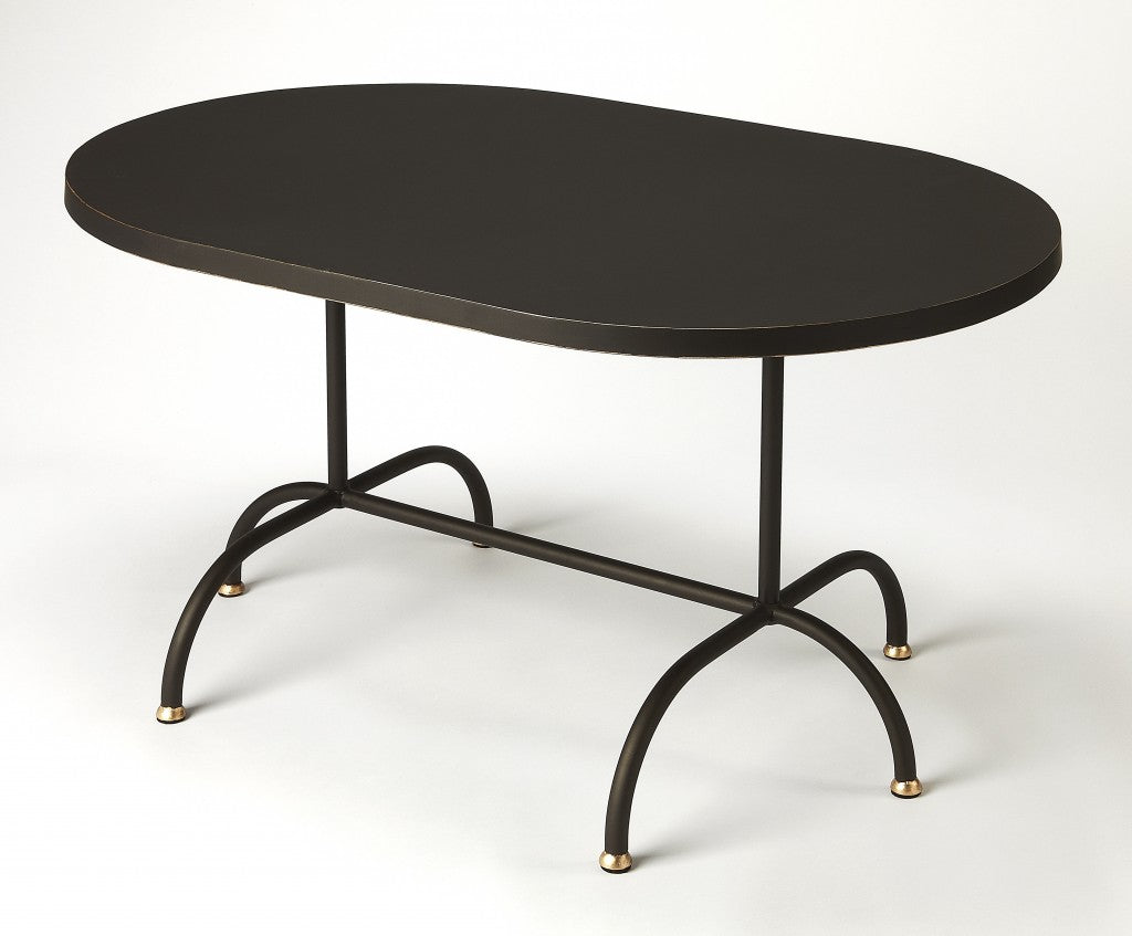 Black and Gold Coffee Table By Homeroots