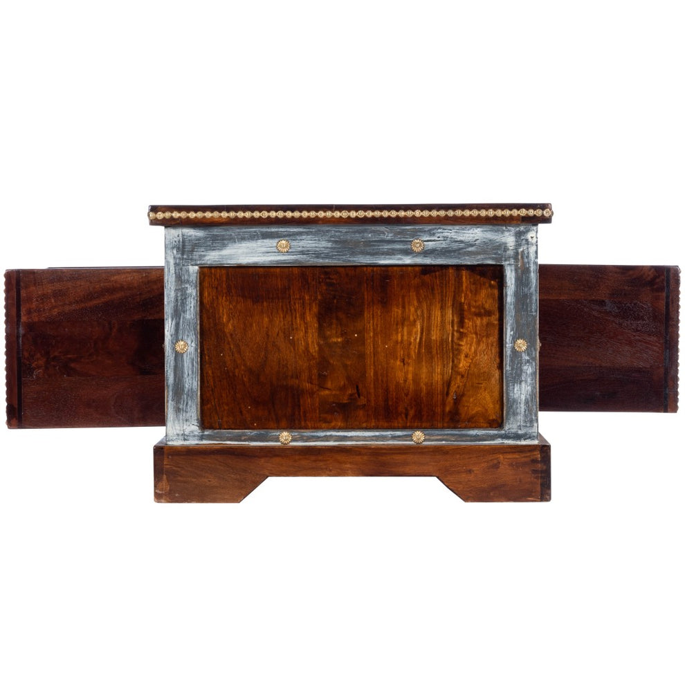 Wood and Hand Painted Storage Coffee Table By Homeroots | Coffee Tables | Modishstore - 5