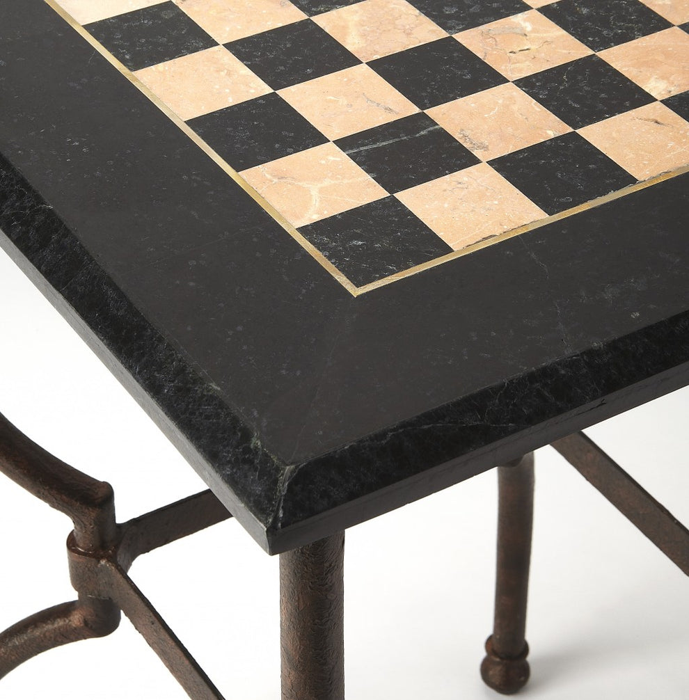 Fossil Stone Game Table By Homeroots - 389934 | Coffee Tables | Modishstore - 3