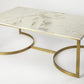 Metal and Marble Coffee Table By Homeroots | Coffee Tables | Modishstore