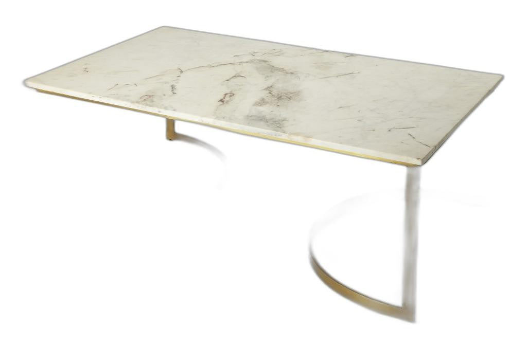 Metal and Marble Coffee Table By Homeroots | Coffee Tables | Modishstore - 4