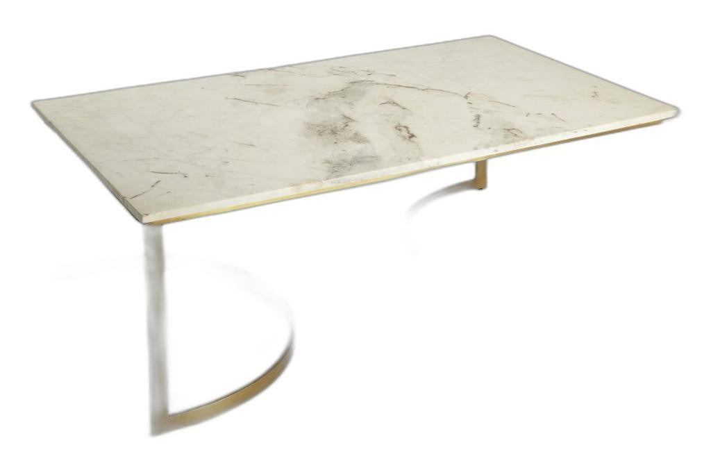 Metal and Marble Coffee Table By Homeroots | Coffee Tables | Modishstore - 5