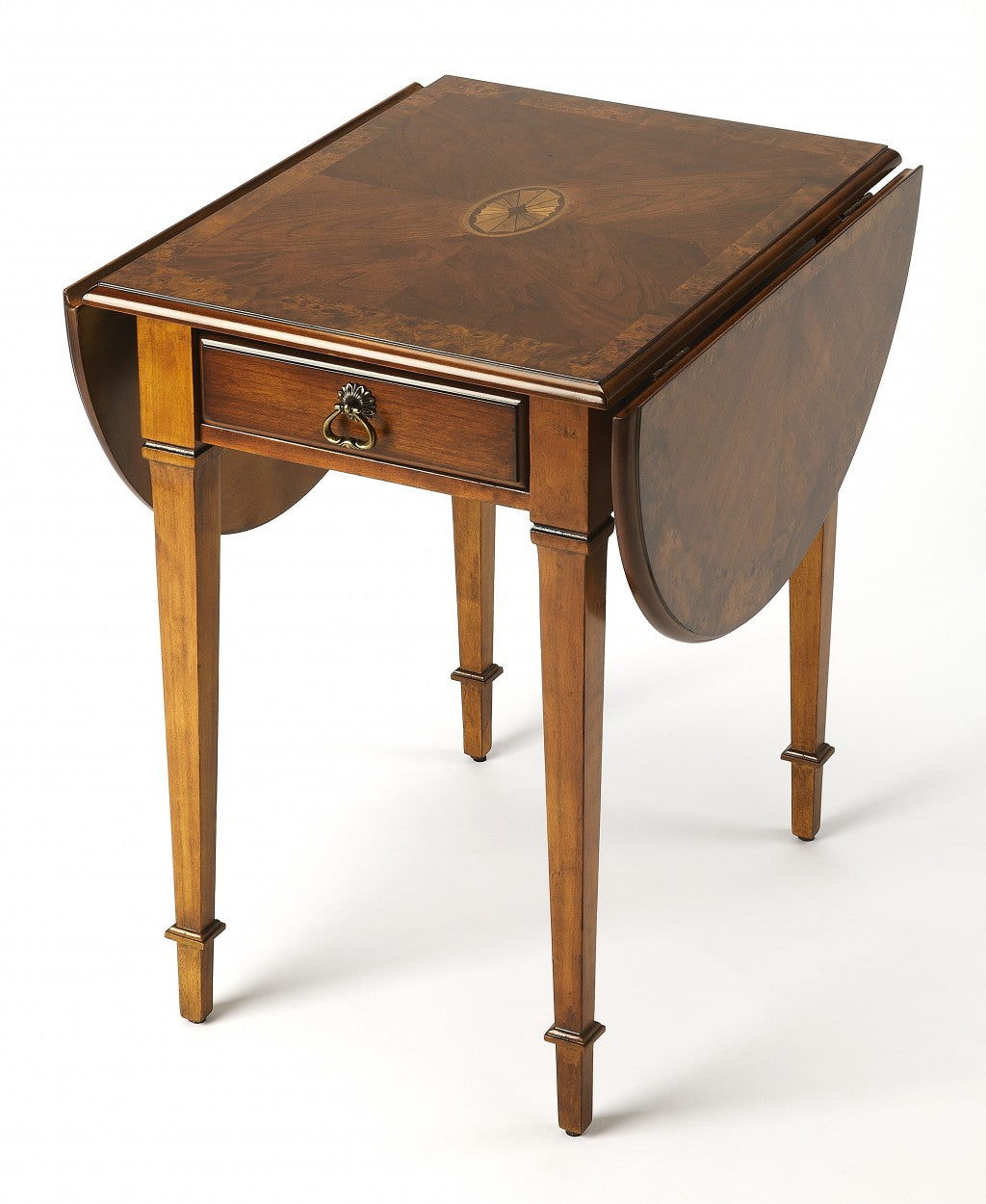 Olive Ash Burl Pembroke Table By Homeroots | Coffee Tables | Modishstore