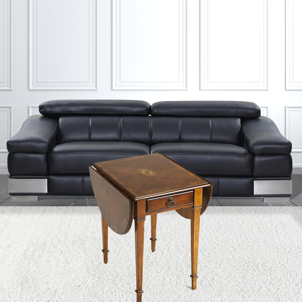 Olive Ash Burl Pembroke Table By Homeroots | Coffee Tables | Modishstore - 4