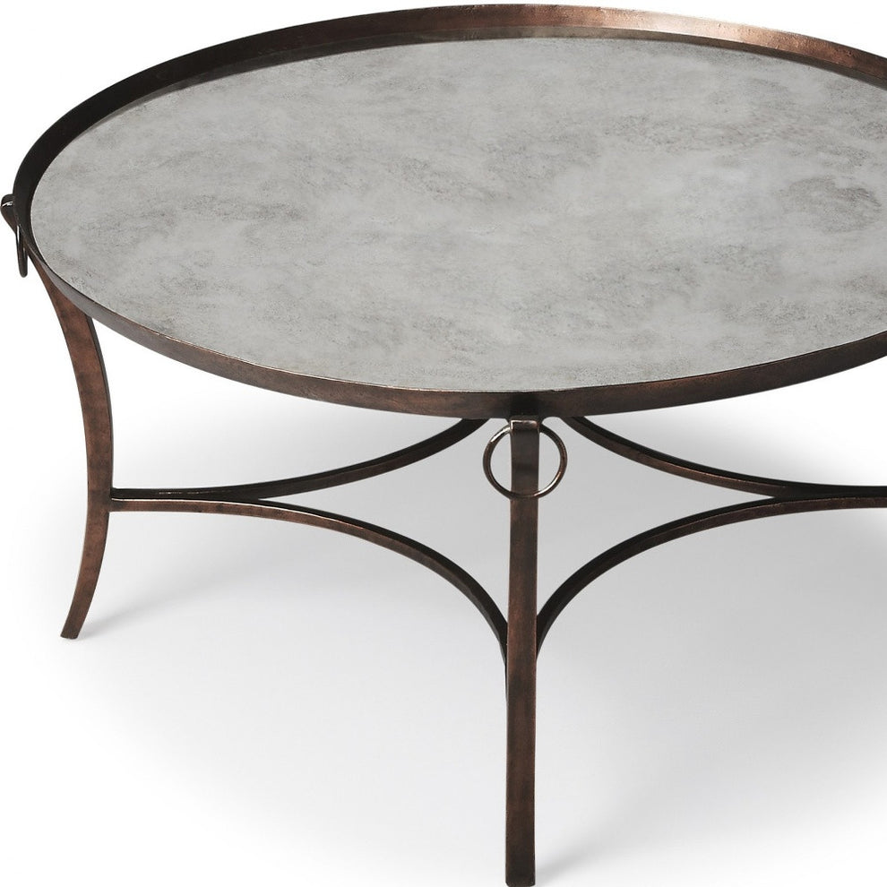 Metal and Mirrored Coffee Table By Homeroots | Coffee Tables | Modishstore - 3