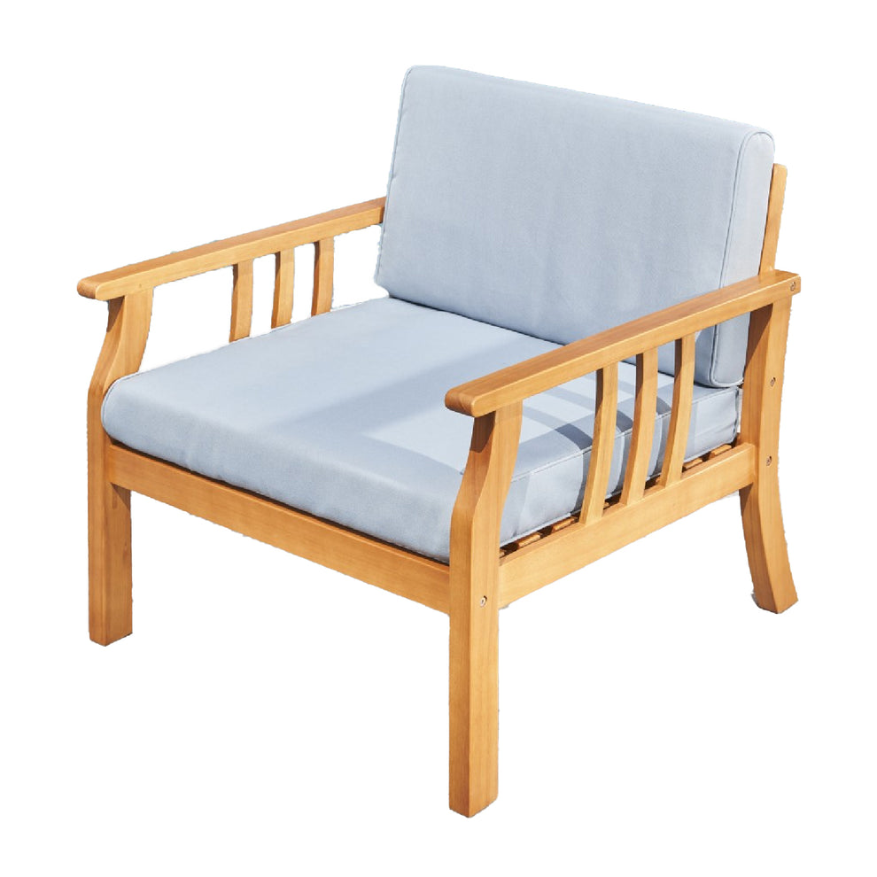 Light Wood Sofa Chair By Homeroots | Outdoor Chairs | Modishstore - 7