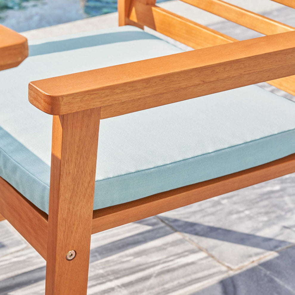 Light Wood Dining Armchair By Homeroots | Outdoor Chairs | Modishstore - 5