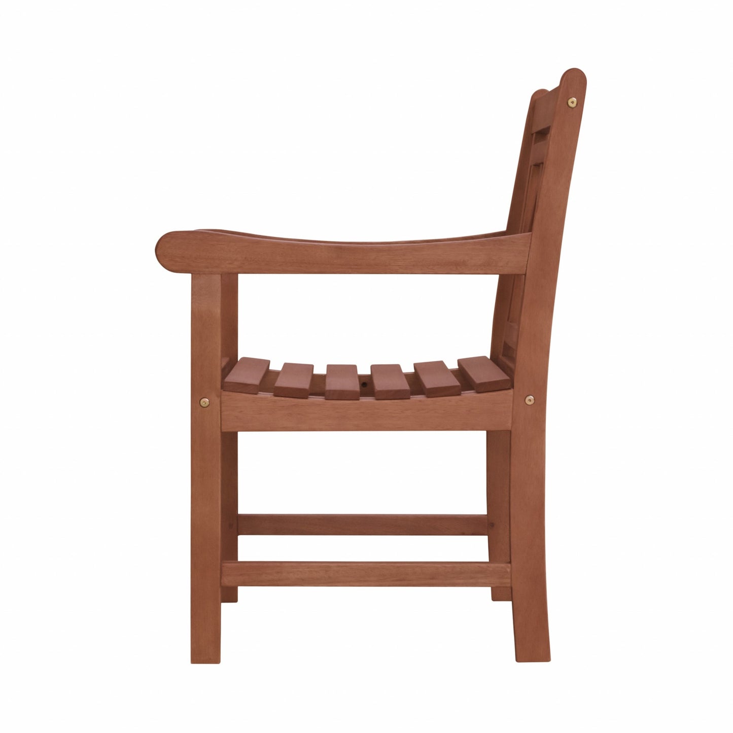 Brown Dining Armchair with Decorative Back By Homeroots | Outdoor Chairs | Modishstore - 4