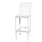 White Bar Chair with Horizontal Slats By Homeroots | Bar Stools | Modishstore