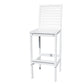 White Bar Chair with Horizontal Slats By Homeroots | Bar Stools | Modishstore - 2