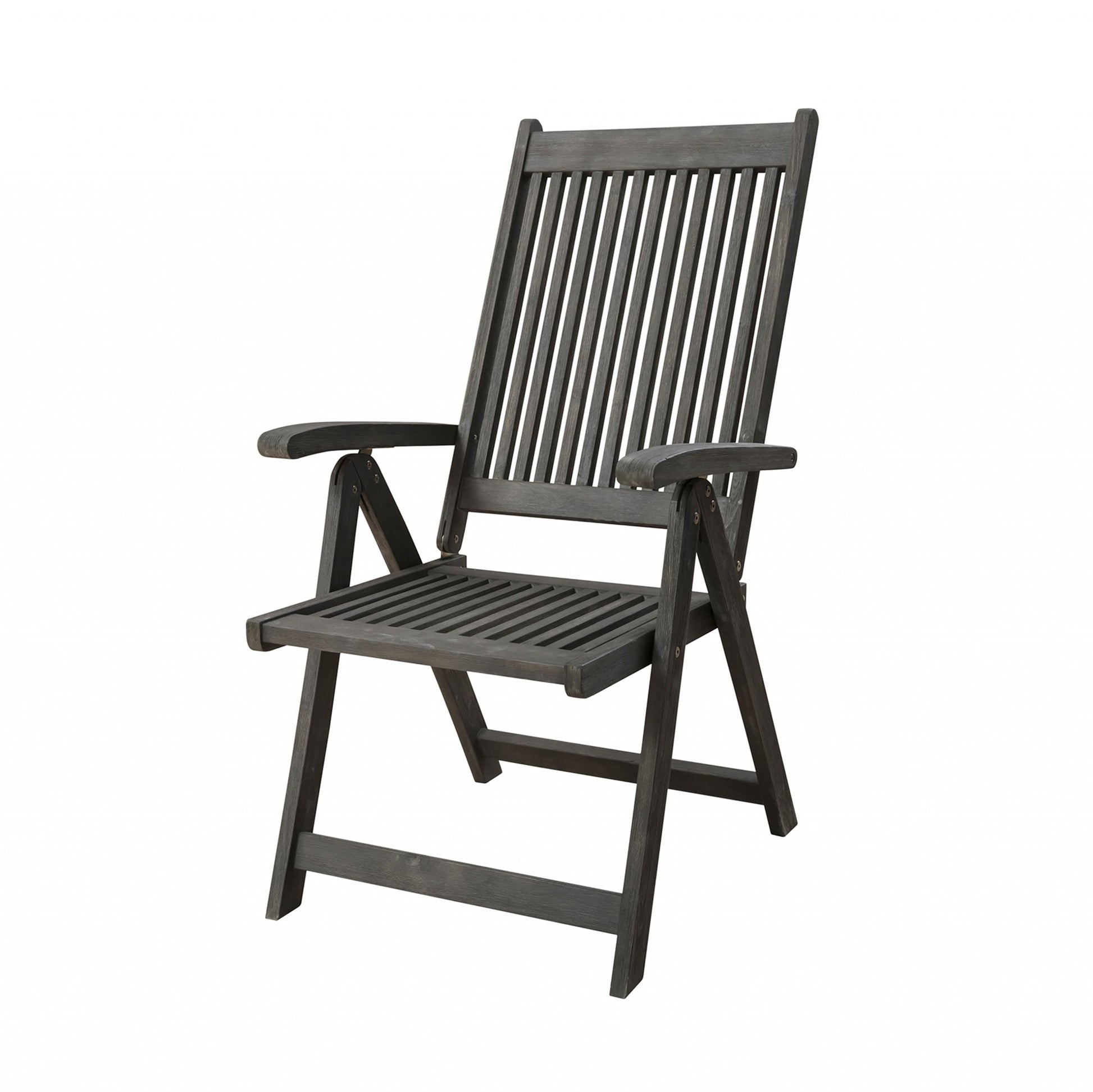 Distressed Outdoor Reclining Chair By Homeroots | Outdoor Chairs | Modishstore - 2
