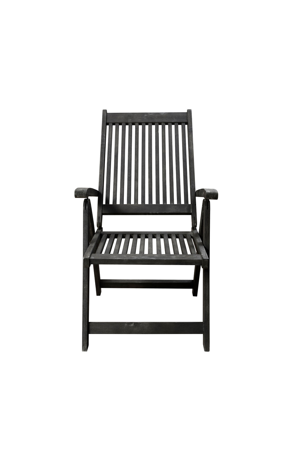 Distressed Outdoor Reclining Chair By Homeroots | Outdoor Chairs | Modishstore - 4